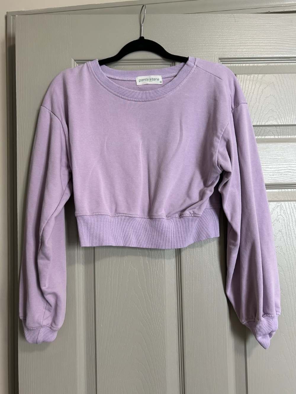 Cropped, Purple Sweatshirt